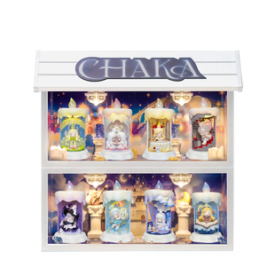 适用POPMART泡泡玛特CHAKA烛光漫游系列手办盲盒场景展示盒摆件