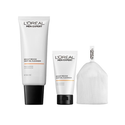 欧莱雅男士耀白洁面乳美白洗面奶控油清洁淡化痘印淡斑提亮烟酰胺