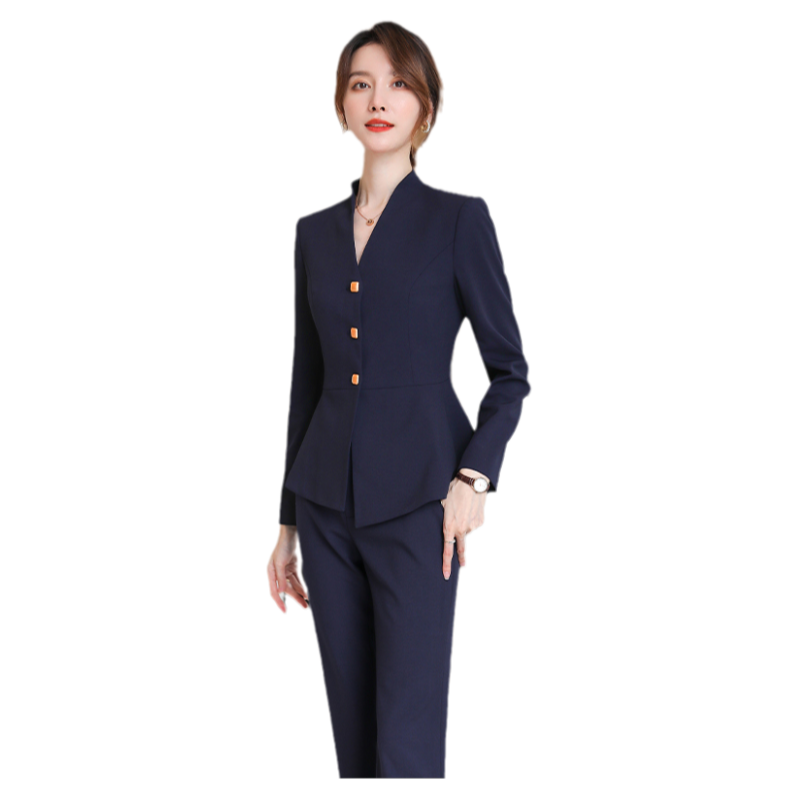 小个子长袖职业工作服套装女春秋