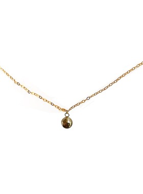 进口14k包金项链儿童小金豆金珠