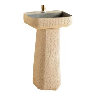 陶瓷立柱洗手盆户外庭院洗手盆立柱式洗漱台花园水槽别墅复古水池