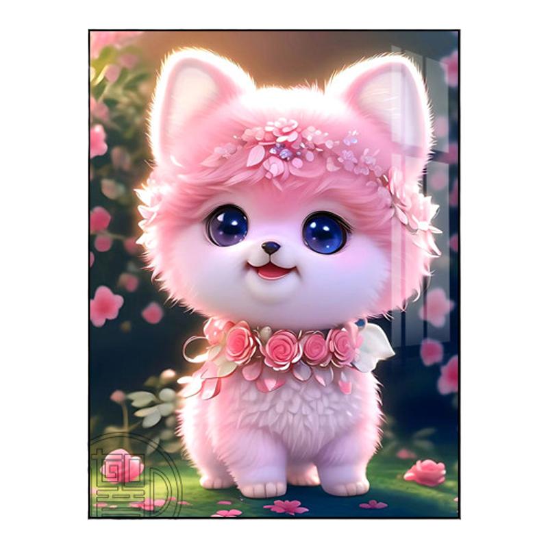 钻石画满钻可爱动物小狗砖石贴画