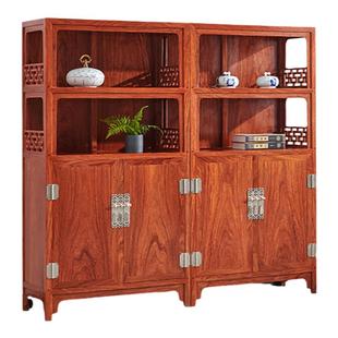 木果果木刺猬紫檀万历柜中式实木博古架花梨木仿古书柜红木多宝格