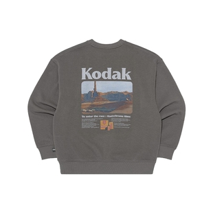 KODAK柯达2025春夏男女通用潮趣插画正面字母Logo卫衣