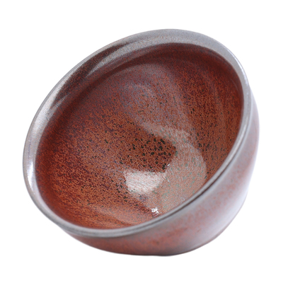 柴烧建窑纯手工原矿铁胎窑变建盏