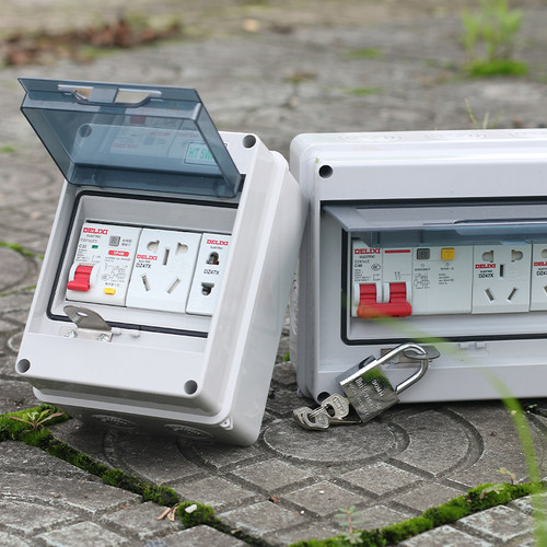 配电箱明装带锁空气开关保护盒漏保防水盒空开盒子防水闸箱充电桩