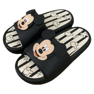 细细条 正版米奇蝴蝶结米妮拖鞋男女防臭外穿居家情侣浴室凉拖夏