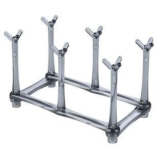 玻璃茶杯架茶具配件亚克力伸缩沥水杯架功夫茶具家用茶托茶杯架子