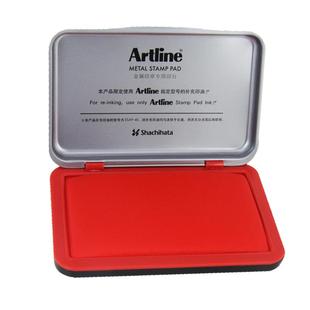 Artline旗牌快干秒干金属印章专用印台红色印油大号速干印泥铜章银行财务办公盖章用便携按手印指纹印尼EHP-3