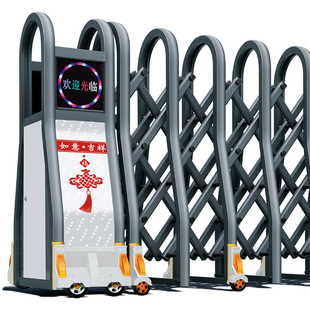 欧式复古别墅庭院农村大门电动伸缩门推拉门乡村家用景区院子大门