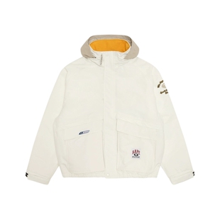 Aape旗舰店男装秋冬可拆卸帽猿人徽章简约潮流夹克外套7744XXP