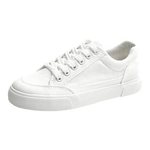 人本小白鞋女2025春季新款百搭休闲板鞋韩版鞋子学生帆布鞋潮