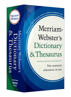 韦氏同义词字典 英文原版 Merriam-Webster's Dictionary and Thesaurus 新版 英文版词典工具书 进口原版英语词汇学习书籍