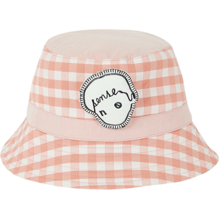 【新年礼物】NOSENSE OFFICIAL 女带缀饰格纹棉质渔夫帽