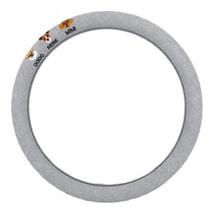 汽车方向盘套四季通用防滑吸汗亚麻新款可爱女车把套缤果海豚大众