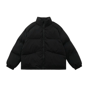 黑色立领短款夹克棉服男生冬季2025新款加厚保暖轻薄外套面包服