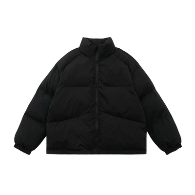 黑色立领短款夹克棉服男生冬季2025新款加厚保暖轻薄外套面包服