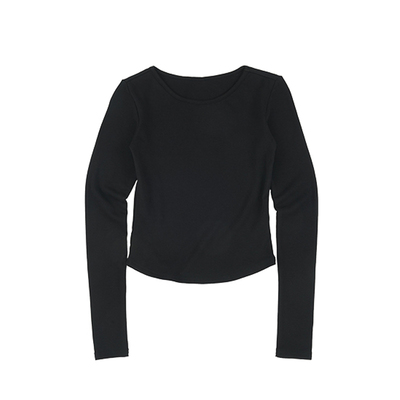 DifferentRiver2024秋冬女款简约百搭多色圆领打底T恤