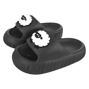 细细条 可爱卡通小羊情侣拖鞋夏舒适防滑防臭eva踩屎感凉拖鞋男女