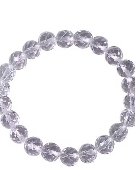 巴西白水晶切面刻面手链手串男女款单圈合成水晶生日礼物送妈妈