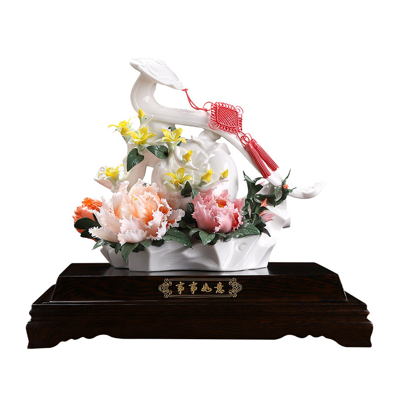 东方泥土德化陶瓷事事如意摆件