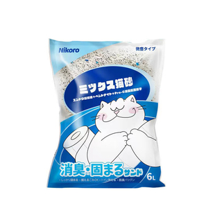 整箱6包】nikoro妮可露混合猫砂原味茉莉矿砂白月光除臭可冲厕所