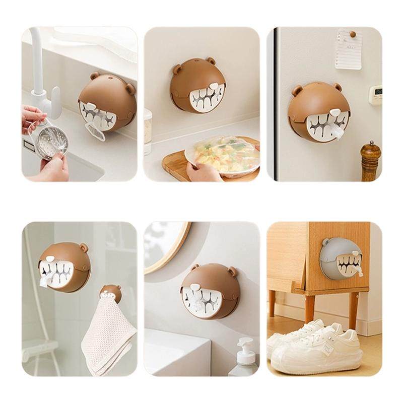 一次性保鲜膜套收纳盒神器抽取式壁挂家用厨房免打孔保鲜袋罩盒子