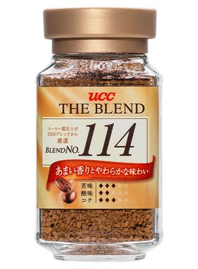 优诗诗UCC117速溶咖啡冻干咖啡粉114黑咖啡美式提神90g日本进口
