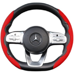 奔驰方向盘套E级E300L新C级GLC260/C200翻毛皮把套改装车内饰用品