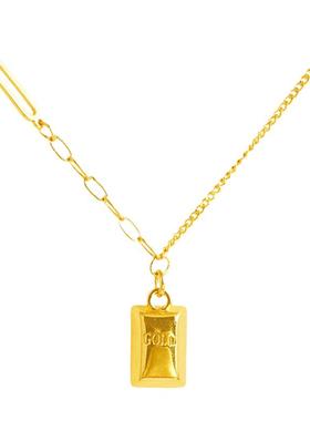 暴富小金条项链女2025年新款