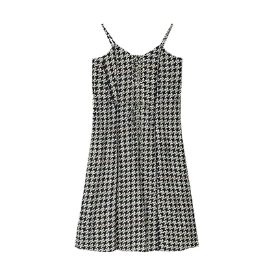 MSLAN商场同款法式浪漫吊带裙