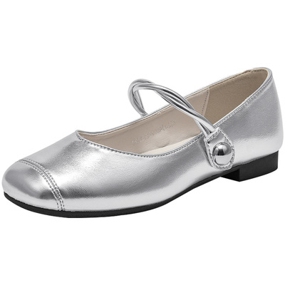 大东时尚女单鞋方头低跟小皮鞋