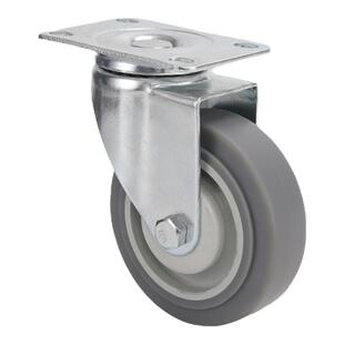 3寸万向轮5寸橡胶耐磨中型带刹车平板车地摊车静音转向轮子货架轮