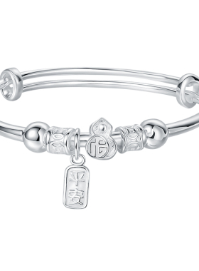 6-15岁儿童葫芦足银手镯礼盒装