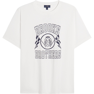 Brooks Brothers/布克兄弟男士夏新款印花logo休闲美式短袖T恤