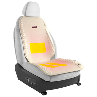 纳米银汽车电加热坐垫冬季车载座椅加热靠背垫毛绒热敷主驾驶座垫