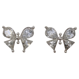 网红爆款蝴蝶成品锆石美甲饰品钻银白超闪爱心锆石堆钻指甲钻饰品