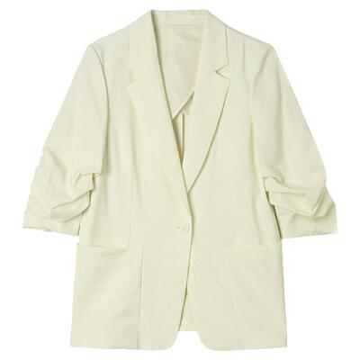 干练中长款上衣一粒扣外套