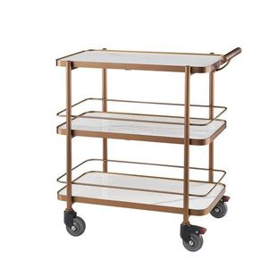 南方不锈钢服务车三层传菜车多功能手推车静音轮送餐车高档酒水车