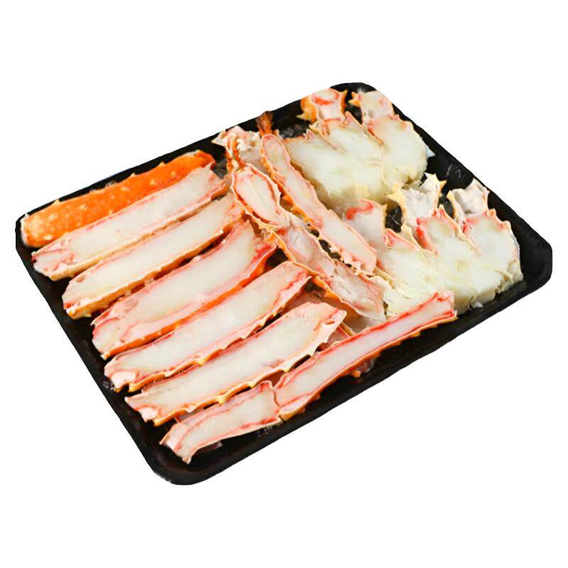 750g 北京闪送 帝王蟹腿 解冻加热即食 蟹腿肉生冻海鲜水产帝王蟹