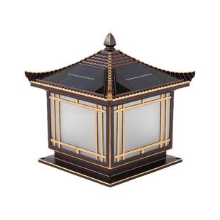 太阳能柱头灯柱子灯户外防水别墅庭院门柱灯家用大门围墙灯墙头灯