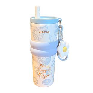 2025款巨好看的杯子吸管杯女生高颜值大容量冰霸杯陶瓷内胆保温杯