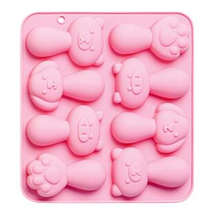 卡通猫爪狗硅胶奶酪磨牙棒辅食软膏糖果烘焙巧克力蛋糕模具