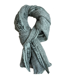 针织蕾丝拼长围巾温柔复古氛围感舒适秋冬外搭披肩新款洋气围脖女