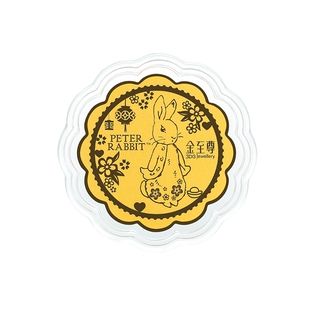 金至尊官方比得兔黄金999足金金章正品金片中秋月圆生肖兔送礼