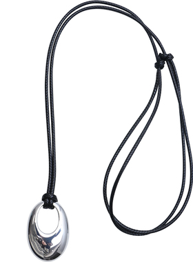 方糖家轻奢银色吊坠挂绳毛衣链