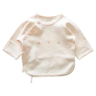 a类 新生儿纯棉半背衣无骨婴儿长袖和尚服男女宝宝春秋冬季上衣服