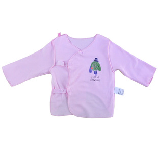 小石头双上衣夏婴儿和尚服挖背0-3个月婴幼儿男女宝宝上衣52+59码