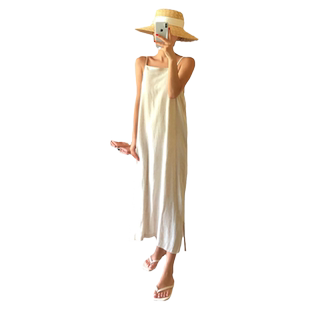 日韩版吊带裙甜辣妹性感露背女夏度假无袖背心裙内搭打底连衣裙子