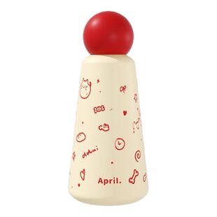 April保温杯女款水杯女生高颜值可爱简约学生女新款2025不锈钢